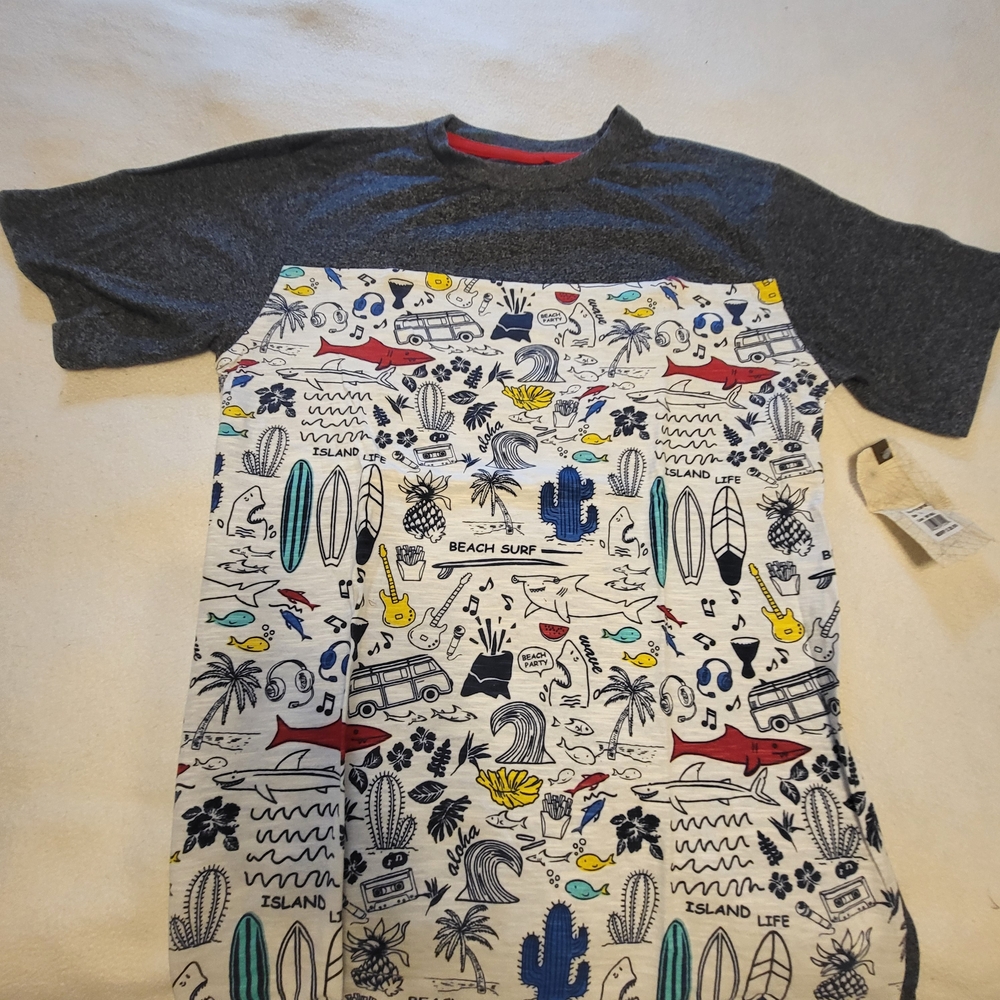 Graphic Short Sleeve Tee - Black and White